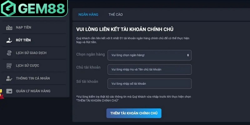 Phương thức rút qua tài khoản phù hợp với ai muốn nhận thưởng lập tức